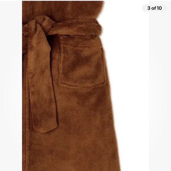 Brown Bear Plush Hooded Robe Medium (8-10) NEW - Picture 4 of 11